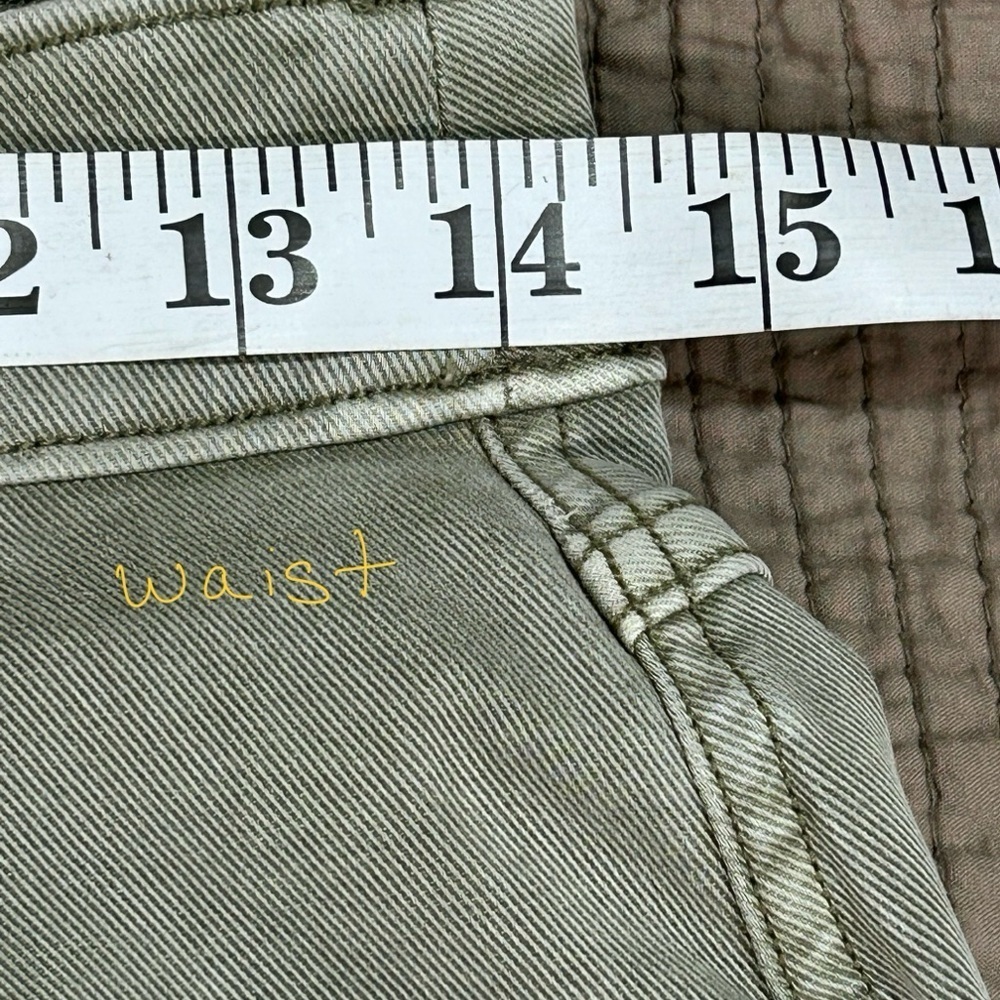 SPANX STRETCH TWILL STRAIGHT LEG PANT OLIVE GREEN MEDIUM - Picture 9 of 12